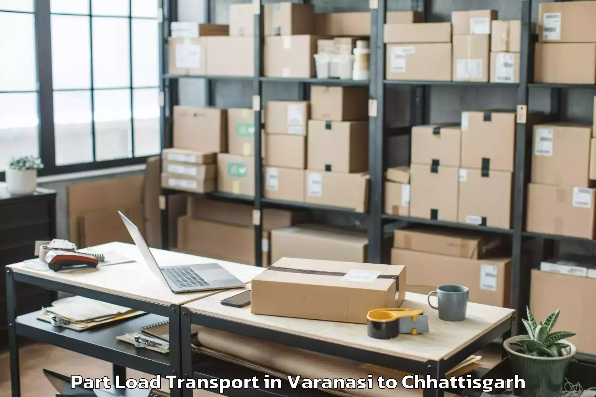 Varanasi to Simga Part Load Transport Booking